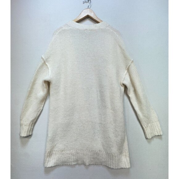 Aerie Womens Open-Front Knit Cardigan Sweater Size S Ivory Long Sleeves Casual - Picture 7 of 10